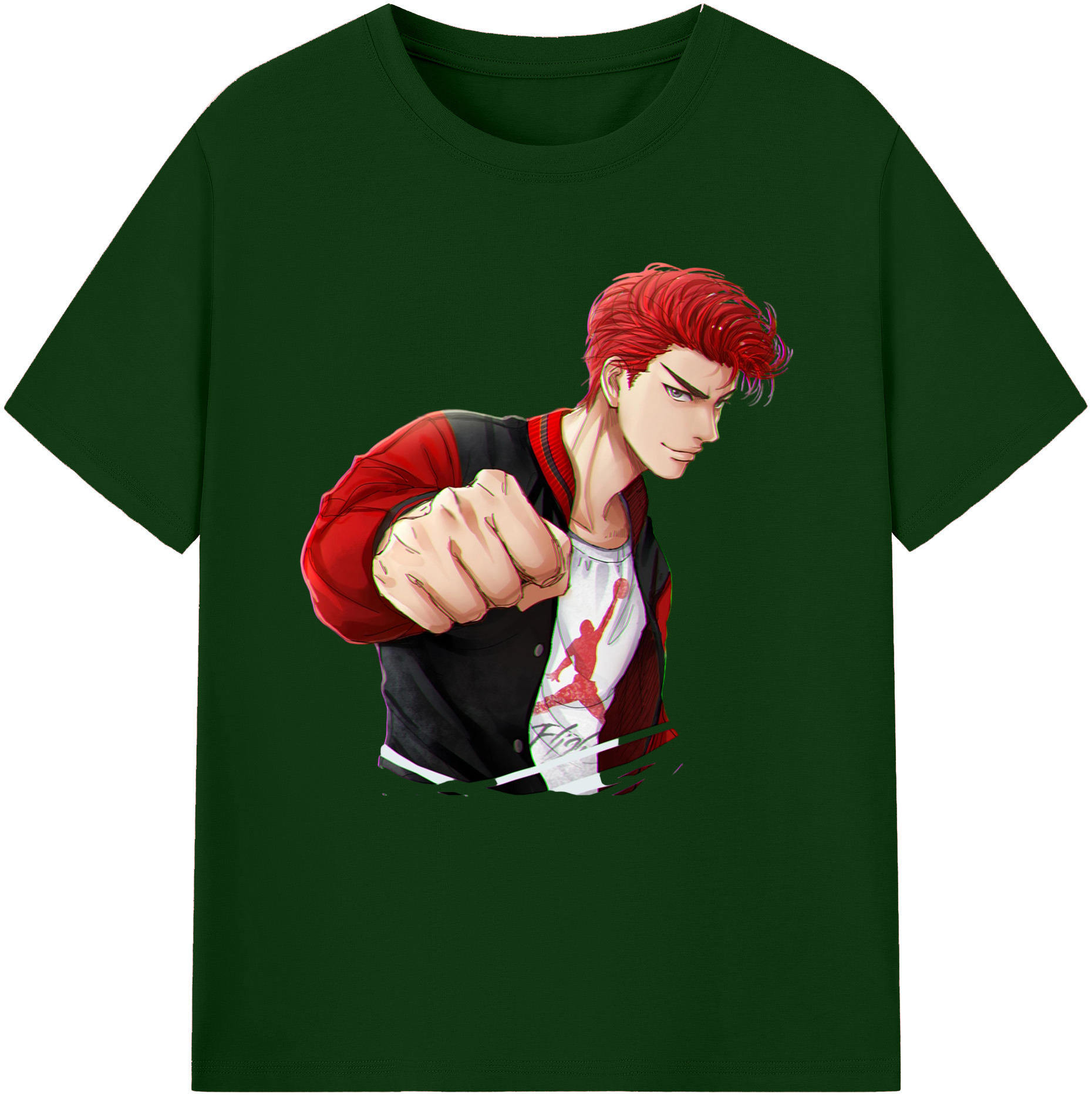 SLAM DUNK／スラムダンク 綿100％半袖Tシャツ（フロントプリント）